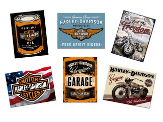 Magnet Plåtskylt Harley Davidson 6-olika