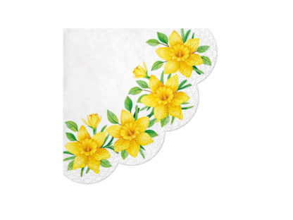 Servett Daffodils Rund