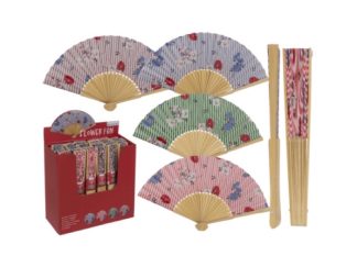 Solfjäder Bambu Oriental Flowers