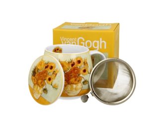 Mugg Barrel Van Gogh "Sunflowers" m. Tesil