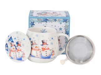 Mugg Barrel Snowman m.Tesil