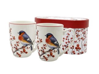 2-p Mugg i Box Christmas Birds