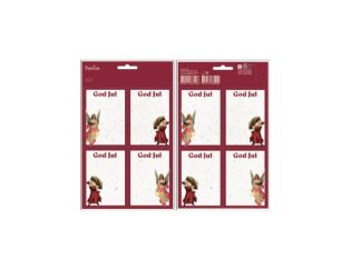 Juladresslapp Självhäftande 12-p Julnostalgi