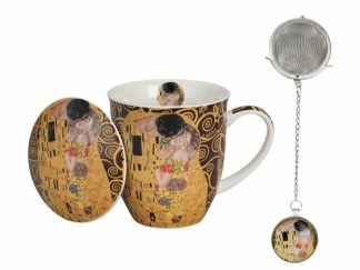 Mugg Klimt "The Kiss" m. Tesil & Tag