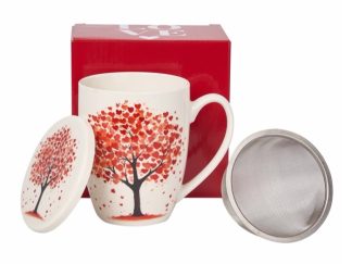 Mugg Tree with Hearts m.Tesil