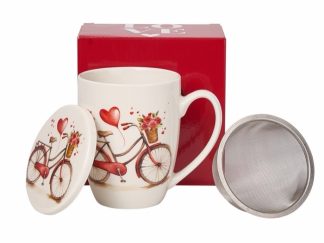 Mugg Bike with Hearts m.Tesil