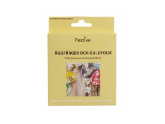 Äggfärg 5-p med Guldfolie