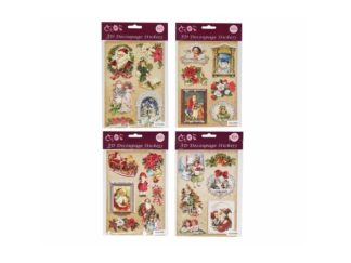 Glitterstickers 3D Julnostalgi 60651