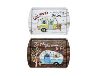 Bricka Plåt Camping Liten 2-olika