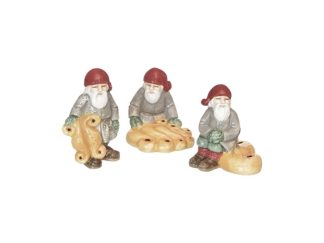 Porslin 3-p Lussetomte