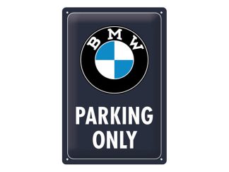 Plåtskylt BMW Parking Only Classic Blue 20x30
