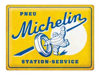 Plåtskylt Michelin Pneu Station Service