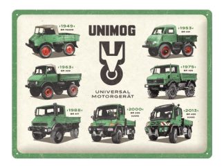 Plåtskylt Daimler Truck Unimog Model Chart