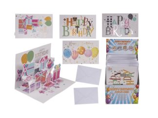 Dubbelt Kort Happy Birthday Pop-Up