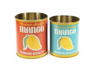 2-p Förvaringsburk/ Plåtkruka Mango