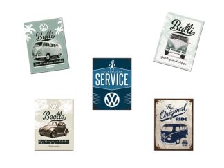 Magnet Plåtskylt VW 5-olika