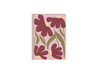 Spiralblock A5 Summer Flowers Pink