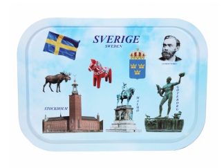 Bricka Plåt Sverige Stor