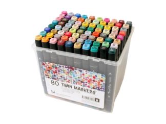 Tuschpenna Dubbelsidig 80-p i Box