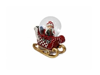 Glasglob Tomte Släde