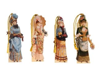 Bookmark Cards Victorian 4-olika