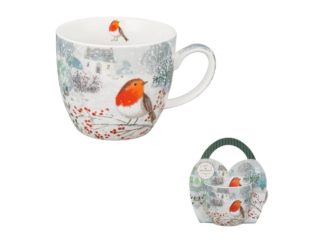 Mugg Robin in Snow