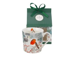 Mugg i Husbox Robin in Snow