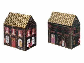 Plåtburk Hus S.M Christmas Stor 2-olika