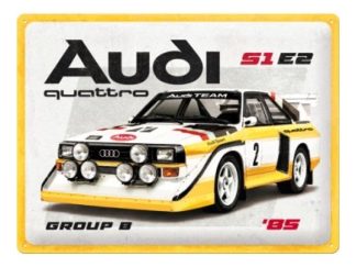 Plåtskylt Audi Sport Quattro S1 E2 30x40