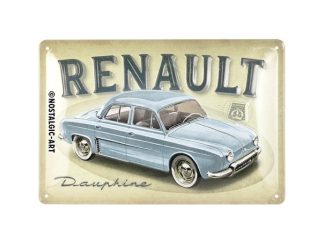 Plåtskylt Renault Dauphine 20x30